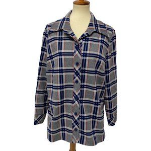 Vintage John's Girl INC. Women's Plaid Collared Button Up Size XL/2XL
